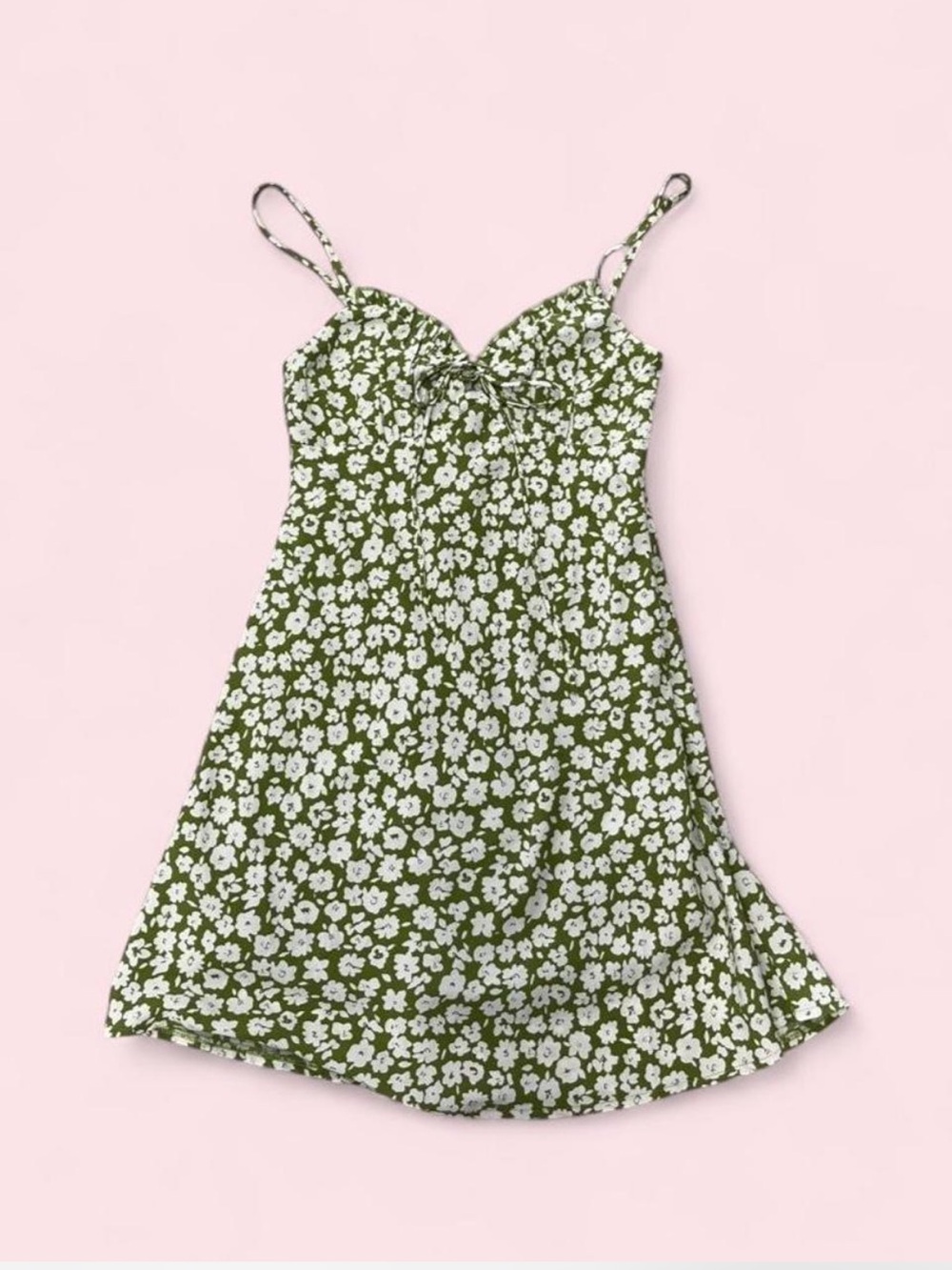 Princess Polly Olive Green & White Floral Slip Dress